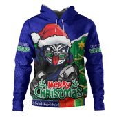 New Zealand Warriors Hoodie Santa Scoring Touchdown On Christmas Game Day