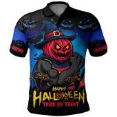 Adelaide Crows Polo Shirt Dark Pumpkin Halloween Spirit