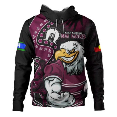 Manly Warringah Sea Eagles Hoodie NAIDOC Indigenous Warrior Spirit