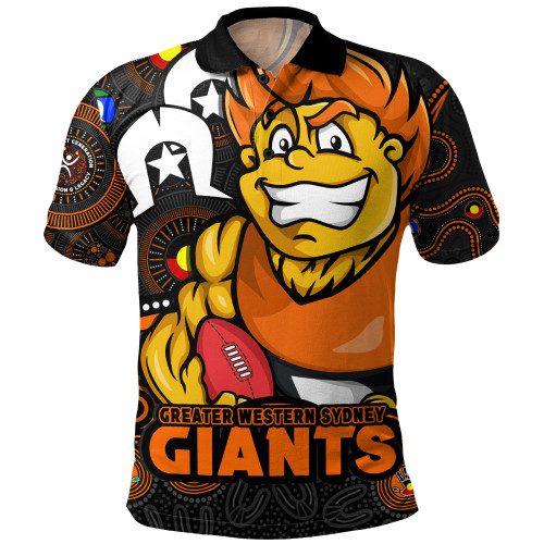 GWS GIANTS Polo Shirt NAIDOC Spirit Of Country GWS GIANTS Polo Shirt NAIDOC Spirit Of Country