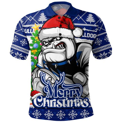 Canterbury-Bankstown Bulldogs Polo Shirt Merry Christmas Game Day Knit Style Team Edition Canterbury-Bankstown Bulldogs Polo Shirt Merry Christmas Game Day Knit Style Team Edition
