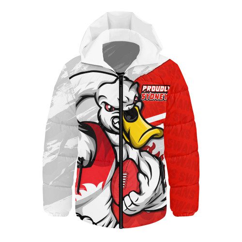 Sydney Swans Hooded Padded Jacket Defend The Pride Sydney Swans Hooded Padded Jacket Defend The Pride