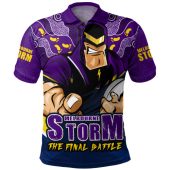 Melbourne Storm Polo Shirt Final Clash Battle Edition