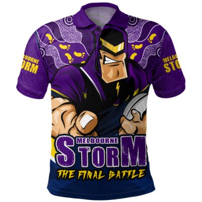 Melbourne Storm Polo Shirt Final Clash Battle Edition