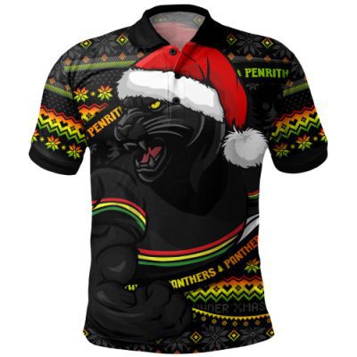 Penrith Panthers Polo Shirt Ugly Knit Style For Christmas Game Fans