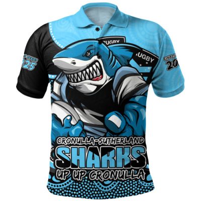 Cronulla-Sutherland Sharks Polo Shirt Battle For Glory Rugby Finals Edition