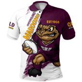 Queensland Maroons Polo Shirt Battleborn Maroons