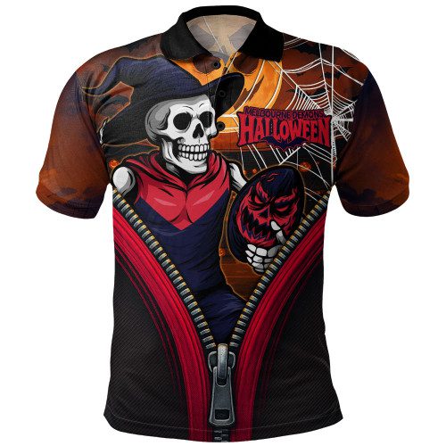 Melbourne Polo Shirt Halloween Night Reaper Zipper Melbourne Polo Shirt Halloween Night Reaper Zipper
