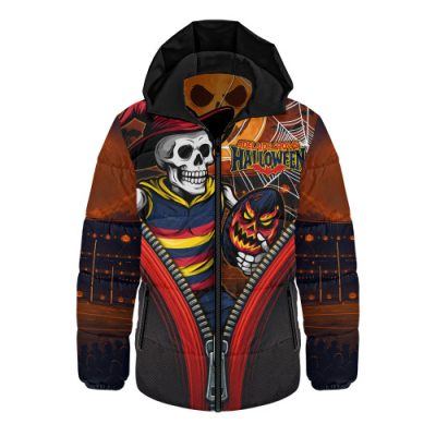 Adelaide Crows Hooded Padded Jacket Halloween Night Reaper Zipper