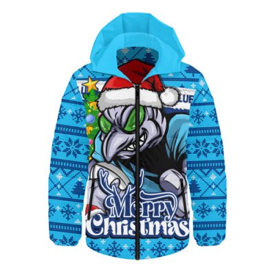 New South Wales Blues Hooded Padded Jacket Merry Christmas Game Day Knit Style Team Edition