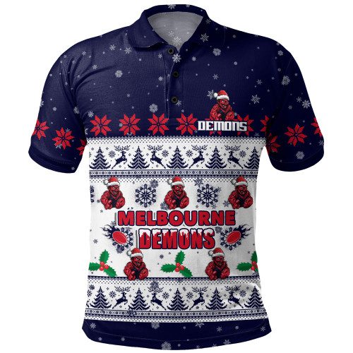Melbourne Polo Shirt Special Ugly Christmas Holiday Footy Fans Melbourne Polo Shirt Special Ugly Christmas Holiday Footy Fans