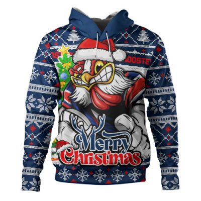Sydney Roosters Hoodie Merry Christmas Game Day Knit Style Team Edition