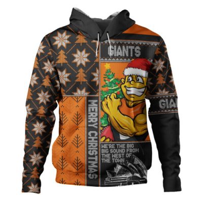 GWS GIANTS Hoodie Merry Christmas Knit Style Festive Spirit
