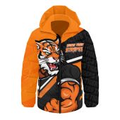 Wests Tigers Hooded Padded Jacket Defend The Pride