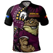 Queensland Maroons Polo Shirt NAIDOC Indigenous Warrior Spirit