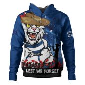 Geelong Cats Hoodie ANZAC Inspired Football Fan Memorial Design