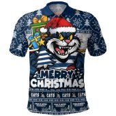 Geelong Cats Polo Shirt Festive Holiday Merry Christmas Vibe