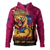 Brisbane Lions Hoodie ANZAC Inspired Football Fan Memorial Design