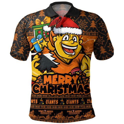 GWS GIANTS Polo Shirt Festive Holiday Merry Christmas Vibe GWS GIANTS Polo Shirt Festive Holiday Merry Christmas Vibe