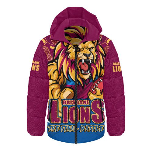 Brisbane Lions Hooded Padded Jacket Final Clash Battle Edition Brisbane Lions Hooded Padded Jacket Final Clash Battle Edition