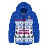 Western Bulldogs Hooded Padded Jacket Special Ugly Christmas Holiday Footy Fans