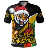 Richmond Polo Shirt Santa Scoring Touchdown On Christmas Game Day