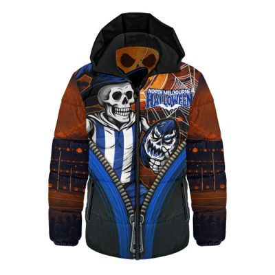 North Melbourne Hooded Padded Jacket Halloween Night Reaper Zipper