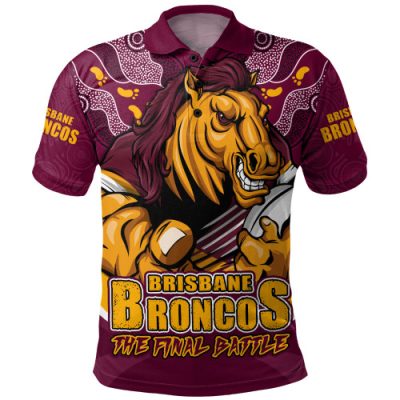 Brisbane Broncos Polo Shirt Final Clash Battle Edition