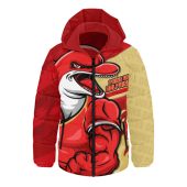 Redcliffe Dolphins Hooded Padded Jacket Defend The Pride