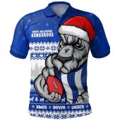 North Melbourne Polo Shirt Merry Christmas Down Under Footy Power Style