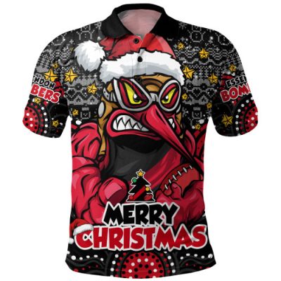 Essendon Polo Shirt Ugly Christmas Knit Patterns Vintage Jersey