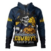 North Queensland Cowboys Hoodie Dark Moon Rugby Halloween Battle Edition