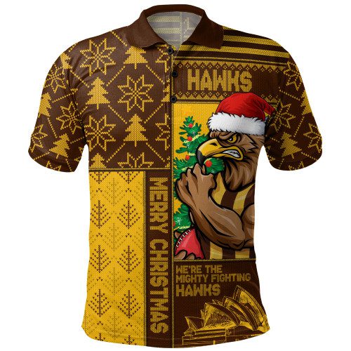 Hawthorn Polo Shirt Merry Christmas Knit Style Festive Spirit Hawthorn Polo Shirt Merry Christmas Knit Style Festive Spirit