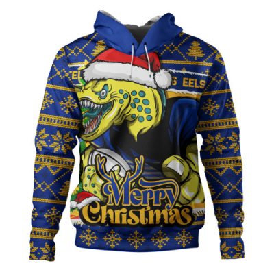 Parramatta Eels Hoodie Merry Christmas Game Day Knit Style Team Edition