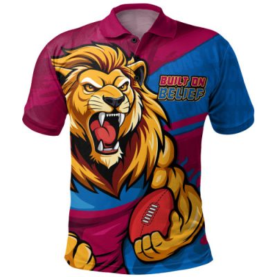 Brisbane Lions Polo Shirt Defend The Pride
