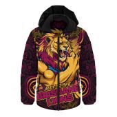 Brisbane Lions Hooded Padded Jacket Spirit Warriors Of The Game