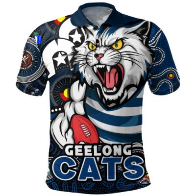 Geelong Cats Polo Shirt NAIDOC Spirit Of Country