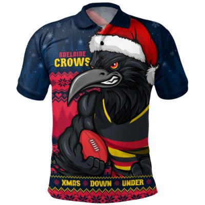 Adelaide Crows Polo Shirt Merry Christmas Down Under Footy Power Style