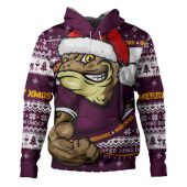 Queensland Maroons Hoodie Ugly Knit Style For Christmas Game Fans