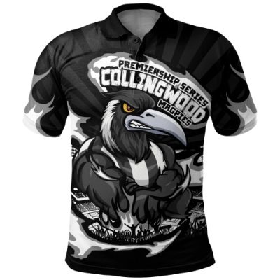 Collingwood Polo Shirt Premiership Series Flame Edition