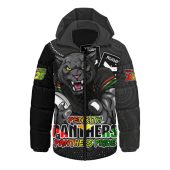 Penrith Panthers Hooded Padded Jacket Battle For Glory Rugby Finals Edition