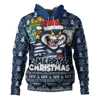 Geelong Cats Hoodie Festive Holiday Merry Christmas Vibe