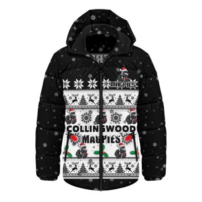 Collingwood Hooded Padded Jacket Special Ugly Christmas Holiday Footy Fans