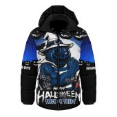 Geelong Cats Hooded Padded Jacket Dark Pumpkin Halloween Spirit