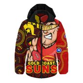 Gold Coast SUNS Hooded Padded Jacket NAIDOC Spirit Of Country