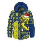 Parramatta Eels Hooded Padded Jacket Christmas Magic Knit Style Winter Glow