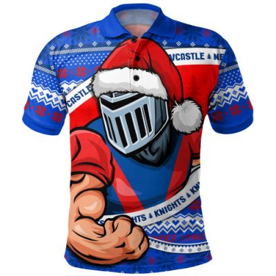 Newcastle Knights Polo Shirt Ugly Knit Style For Christmas Game Fans