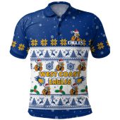 West Coast Eagles Polo Shirt Special Ugly Christmas Holiday Footy Fans