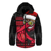 Essendon Hooded Padded Jacket Merry Christmas Down Under Footy Power Style