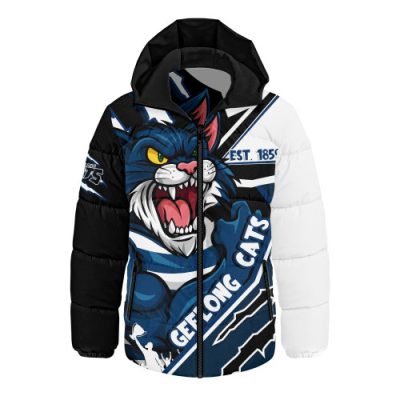Geelong Cats Hooded Padded Jacket Battlefield Glory Gear